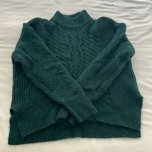 Green knit sweater
